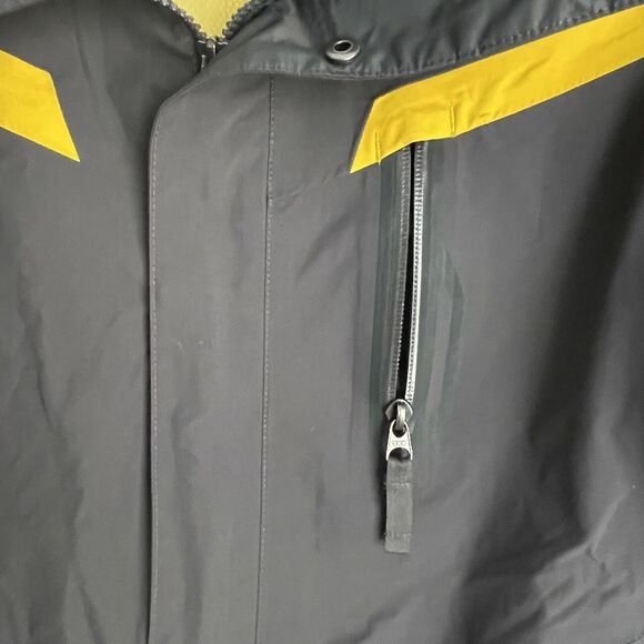 The North Face HyVent Jacket Size Youth Large 14/16 Nylon Full Zip Gray Yellow - Picture 7 of 16